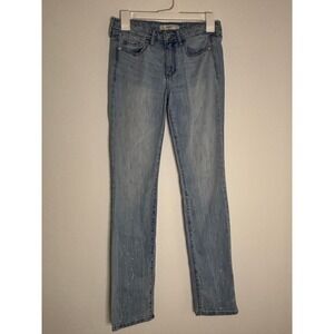 Abercrombie & Fitch Skinny Jeans Light Wash Paint Splatter Low Rise W25 L33 0R